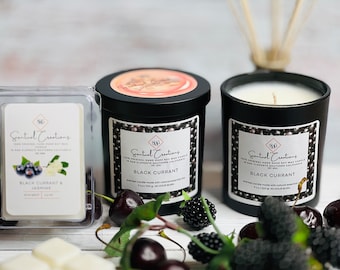 Svarta vinbärssojaljus: 237 ml veganskt aromaterapiljus