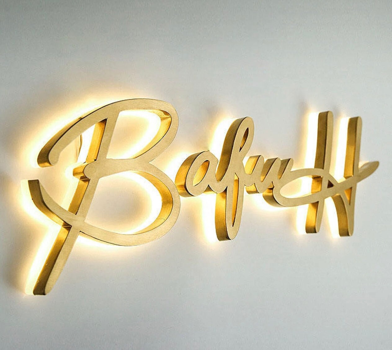 Custom 3D Metal Business Sign Backlit Logo Sign LED Logo Signage 3D ...