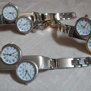 Brush Silver, Silver finish and silver and gold finish metal band dual time 2 time zone fashion fun women&#39;s watch,Please read measurement
