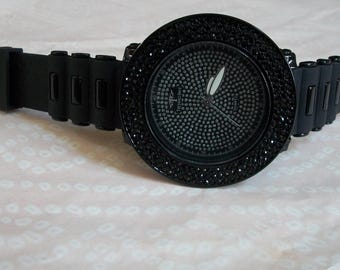 Men's Row Stone Techno Pave Fashion Dressy Hip Hop Watch