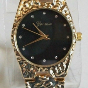 Geneva Womens Gold Nugget Watches Etsy