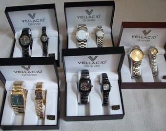 Vellacio His and Her Boxed Silver, Gold, Hematite Finish  display picture 3