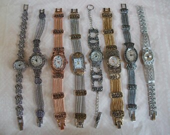 Antique Silver Look Ladies’ Bracelet and Watch Navajo Onyx Gold Sterling Silver Watch Ladies Style Bracelet  main image 2