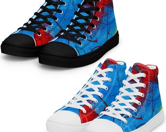 Colorful Women’s Canvas Sneakers Abstract Streetwear Shoes