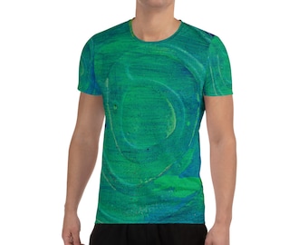 Exclusive Men's Multi Color Abstract Art All Over Print Colorful Boho T Shirt