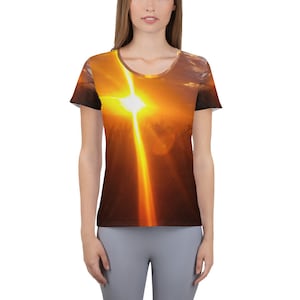 Exclusive Women&#39;s Multi Color Abstract Art All Over Print Colorful Boho TShirt