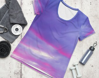 Exclusive Women's Multi Color Abstract Art All Over Print Colorful Boho T Shirt