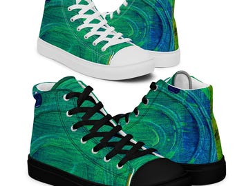 Women’s Canvas High Tops Colorful Artistic Streetwear Shoes