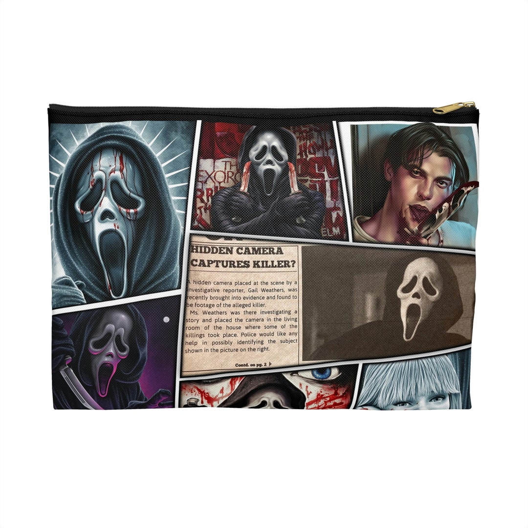 Ghostface, Scream Merch, Horror Accessory Pouch, Halloween Makeup Bag