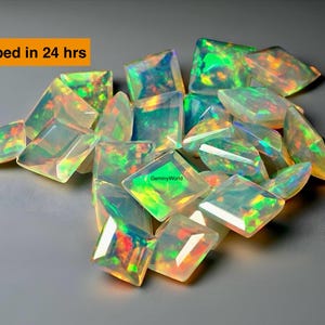 Faceted Square Ethiopian Welo Opal Gemstone: 5-10mm Loose Opal