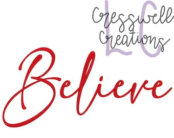 Believe Satin Machine Embroidery Design