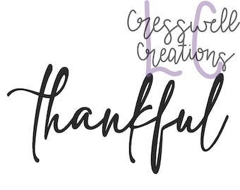 Fall Season Thankful Satin Machine Embroidery Design