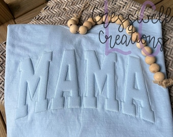 MAMA Embossed 3D Puff Machine Embroidery Design