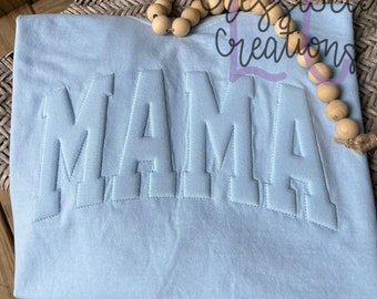 MAMA Embossed 3D Puff Machine Embroidery Design