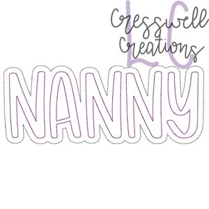 Nanny Bean Stitch Double Applique Machine Embroidery Design