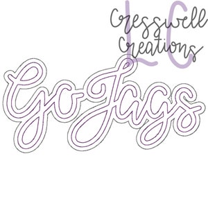 Go Zacken Bean Stitch Double Applikation Stickdatei