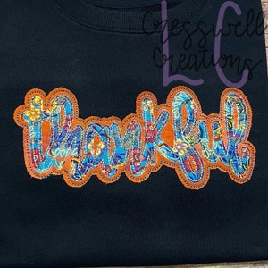 Thankful Double Applique Machine Embroidery Design