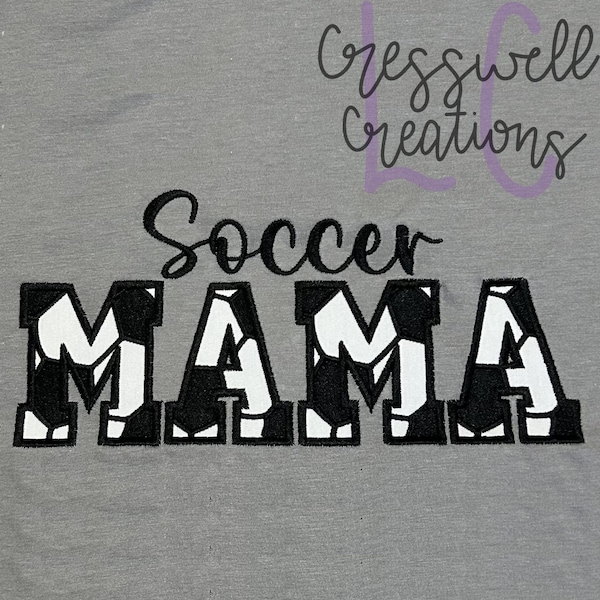 Soccer Mama Applique Machine Embroidery Design // Includes Ball Design for Sleeves