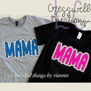 MAMA Zig Zag Double Applique Machine Embroidery Design