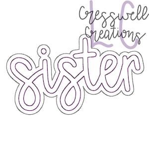 Sister Bean Stitch Double Applique Machine Embroidery Design