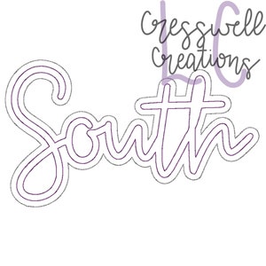 South Bean Stitch Double Applique Machine Embroidery Design