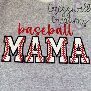 Baseball Mama Applique Machine Embroidery Design // Includes Laces Design for Sleeves