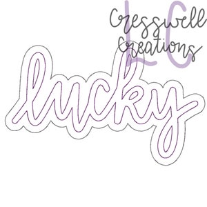 Gefühl Lucky Bean Stitch Doppel Applikation Maschinenstickerei