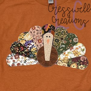 Turkey Bean Stitch Appliqué Machine Embroidery Design