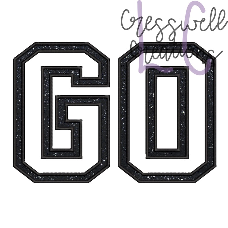 GO Satin Stitch Applique Machine Embroidery Design - Etsy
