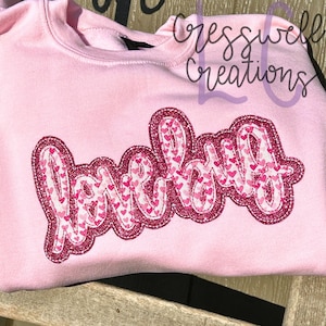 Love Bug Bean Stitch Double Applique Machine Embroidery Design