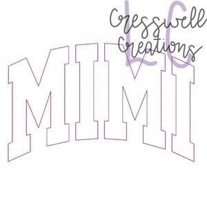 MIMI Embossed 3D Puff Machine Embroidery Design