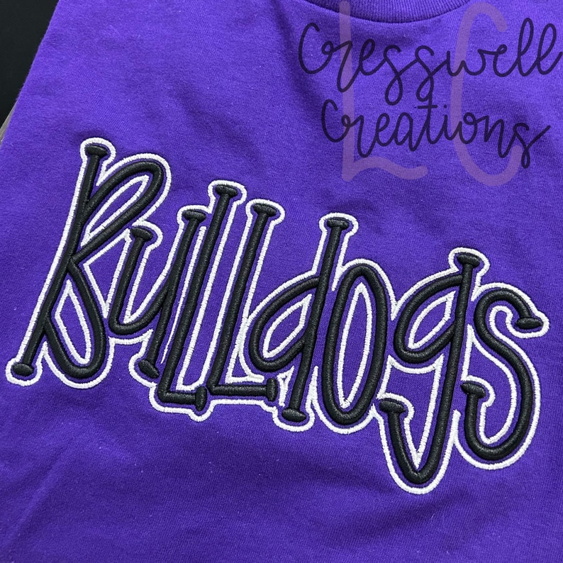 High School Mascot Bulldogs 3D Puff Machine Embroidery Design - Etsy