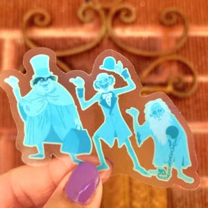 Hitchhiking Ghosts Sticker, Haunted Mansion Water Bottle Decal, Disneyland Laptop Decoration, Magic Kingdom Scrapbooking, Disney Fan Gift
