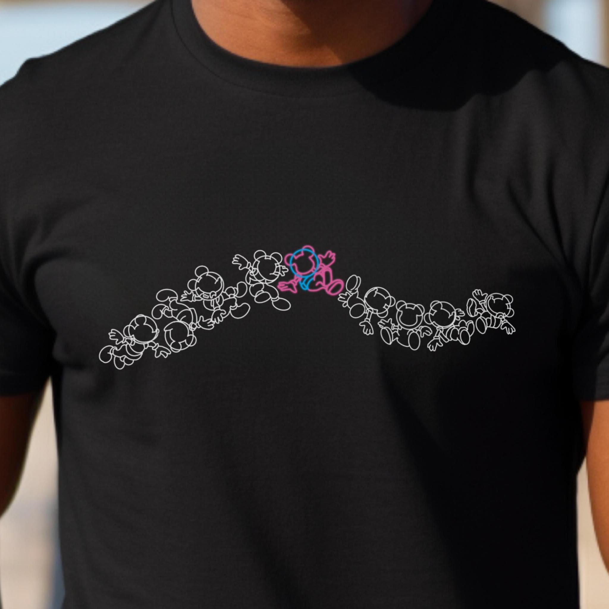 Mickey Astronaut Shirt: Tomorrowland Neon Tee for Adults - Etsy Israel