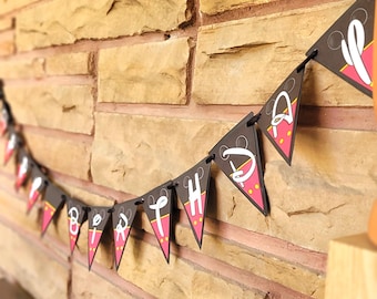 Banner de cumpleaños de Mickey Mouse: banderines de Disney imprimibles DIY