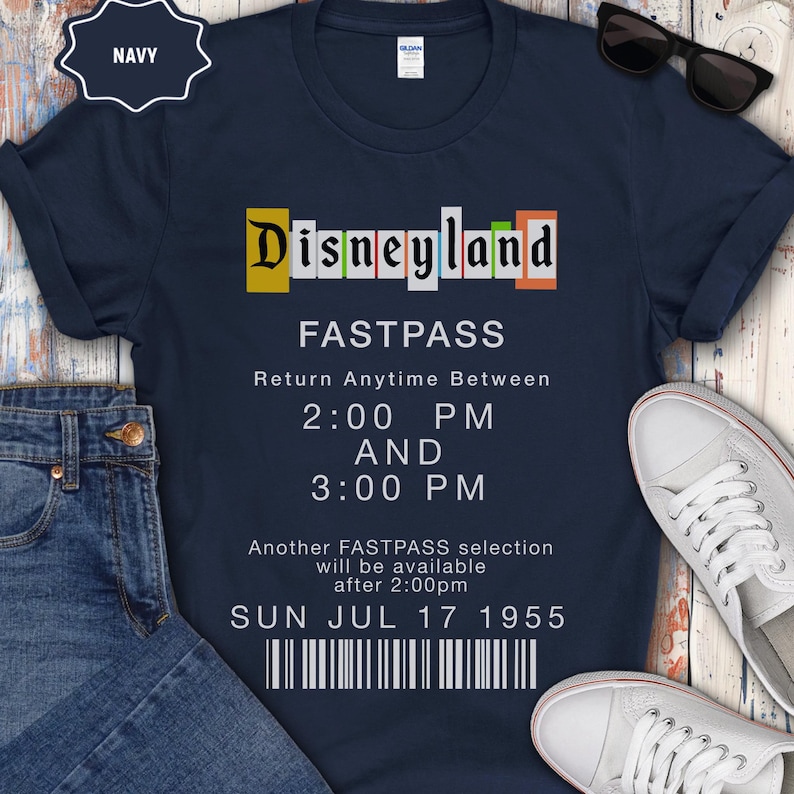 Vintage Disneyland FastPass Shirt, Retro Vacation Group Tee, Multi Design image 4