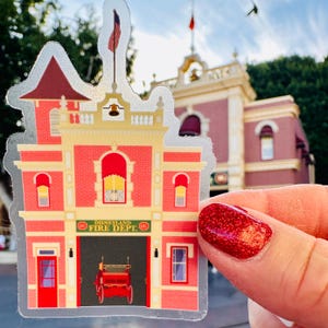 Disneyland Fire Department Sticker: Main Street Firehouse Waterproof Decal