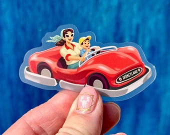 Naklejka na samochód Vintage Disneyland Autopia – nostalgiczna naklejka winylowa Disney