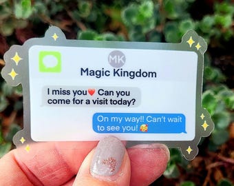 Magic Kingdom Text Message Sticker: Wasserfester Vinyl Aufkleber