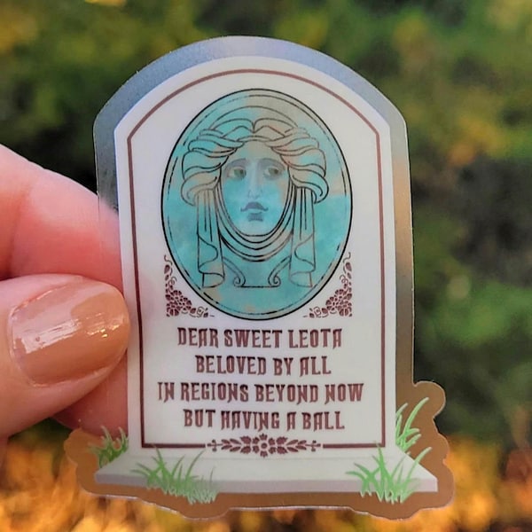 Madame Leota Tombstone Sticker: Haunted Mansion Decal