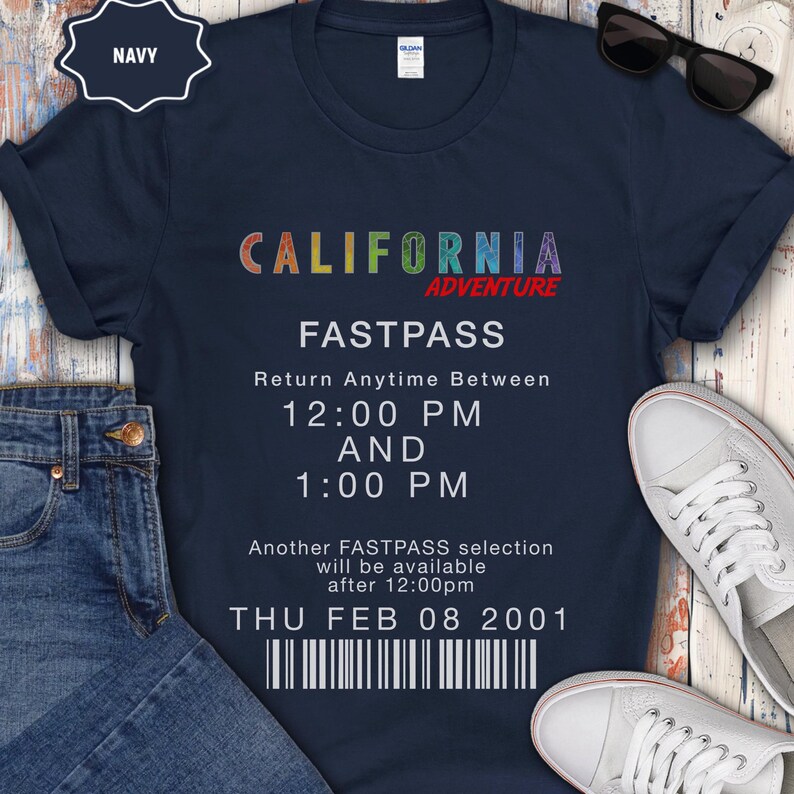 Vintage Disneyland FastPass Shirt, Retro Vacation Group Tee, Multi Design image 3