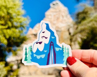 Pegatina del Matterhorn: Calcomanía de vinilo del Yeti oculto de Disneyland