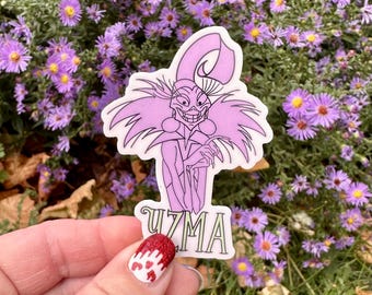 Pegatina de villano de Yzma: calcomanía impermeable de Disney para Halloween