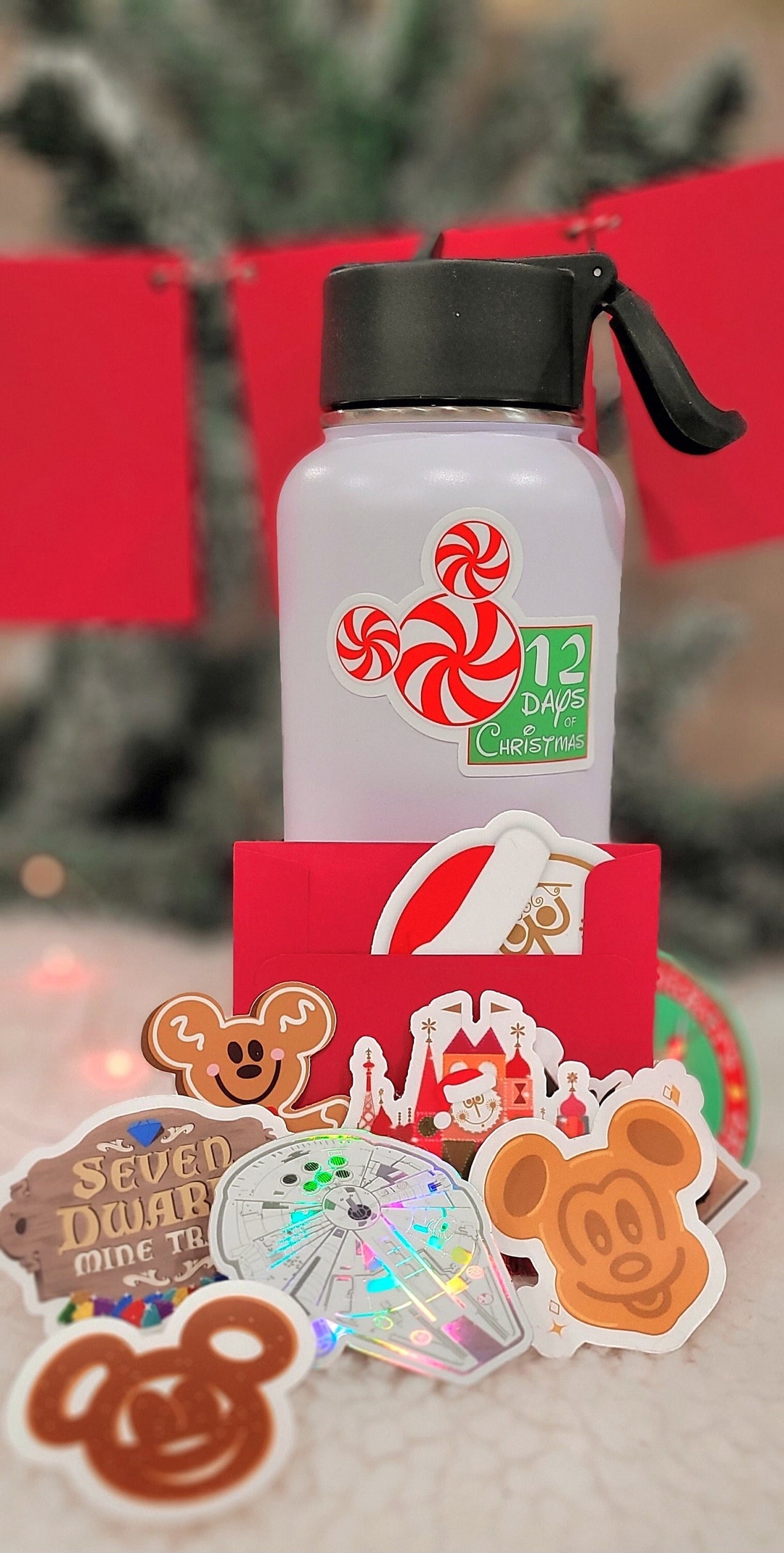 Disneyland Advent Calendar Stickers Water Bottle 12 days of Etsy Disneyland Advent Calendar Stickers Water Bottle 12 days of Etsy