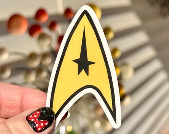 Naklejka z emblematem załogi kosmicznej z lat 60. – retro, science fiction