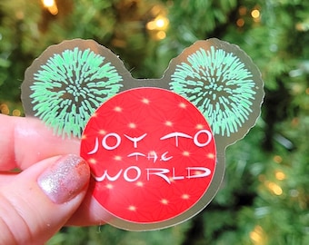 Spaceship Earth Christmas Sticker: EPCOT Ball Vinyl Decal