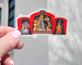 Country Bear Jamboree Show Sticker: Magic Kingdom Vinyl Decal
