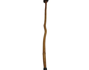 Vintage Burl Wood Top Wooden Walking Stick Cane Folk Art Rustic 36"