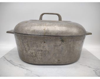 Vtg Wagner Ware Magnalite Aluminum Dish with Lid 4265 P Sidney Roasting Pan