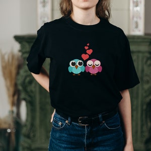 Love Owl, Valentines Day Gift, Owl Shirt, Gift for Her, Gift For Valentine, Shirt for Valentine, Love Bird, Cute Owl Shirt, Funny Owl Shirt